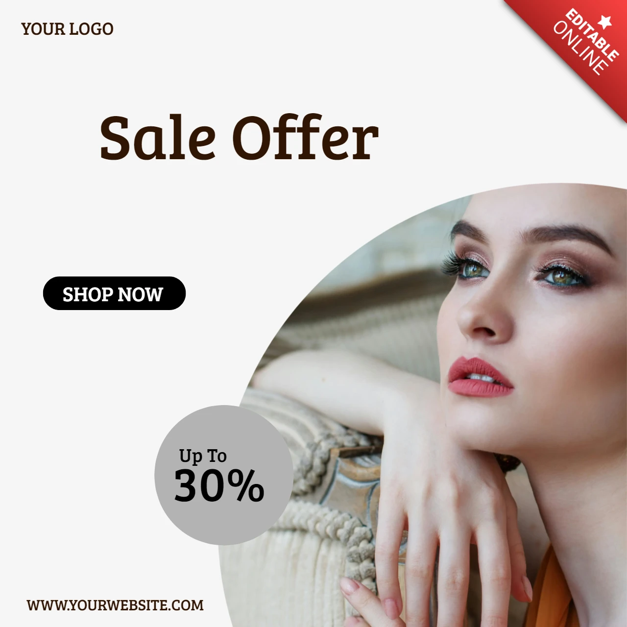 Sleek Circle Promotional Social Media Post Design Template