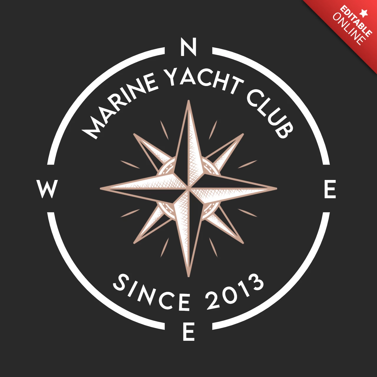 Marine Yacht Club Logo Template Design