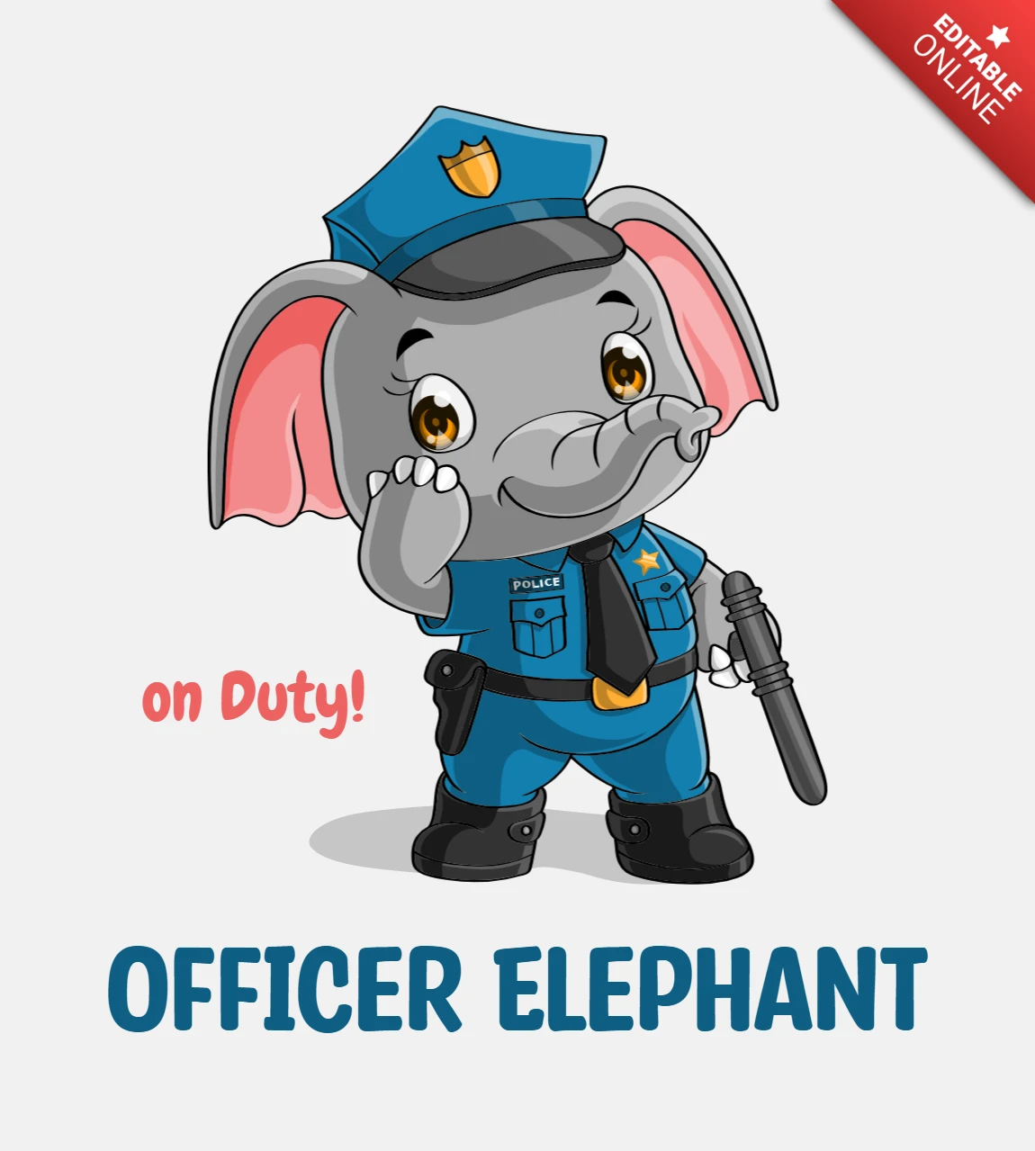 Modèle d'éléphant ludique pour enfants