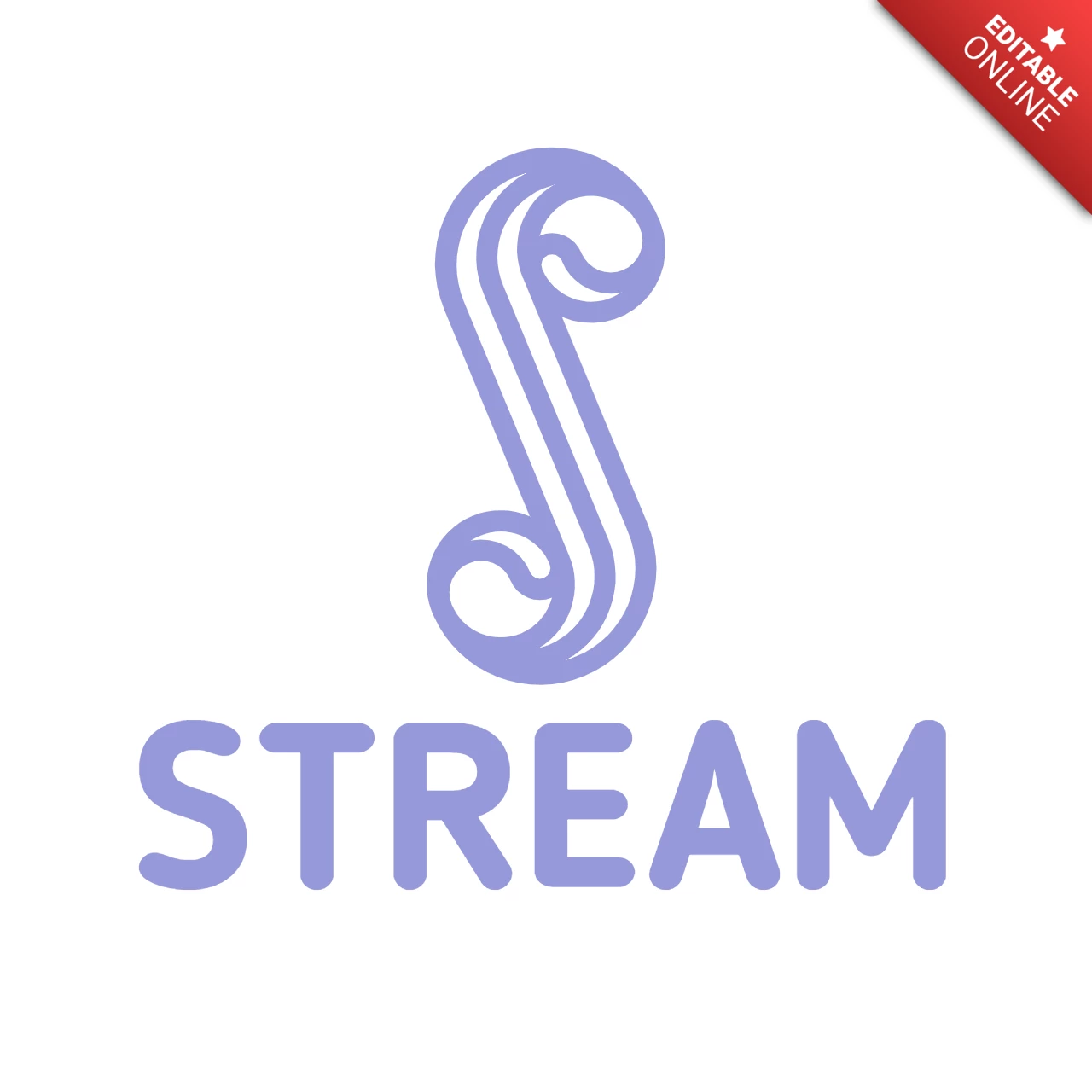 Stream S Letter Logo Design Template