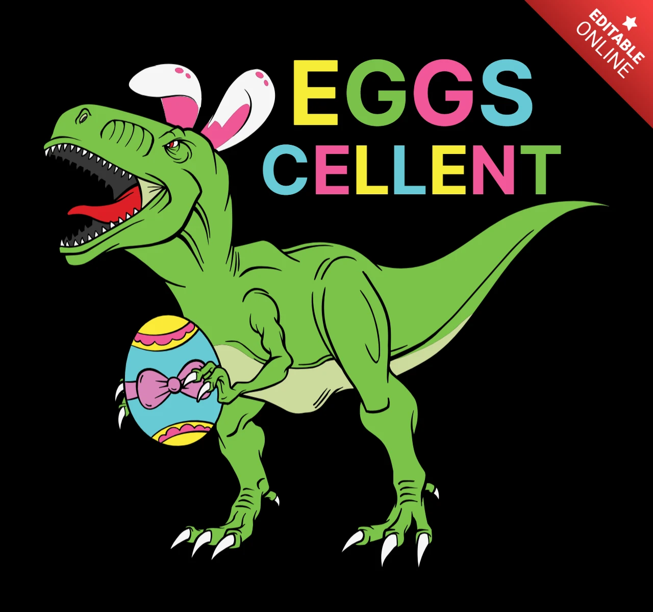 Dinosaurier und ester eier t-shirt design vorlage