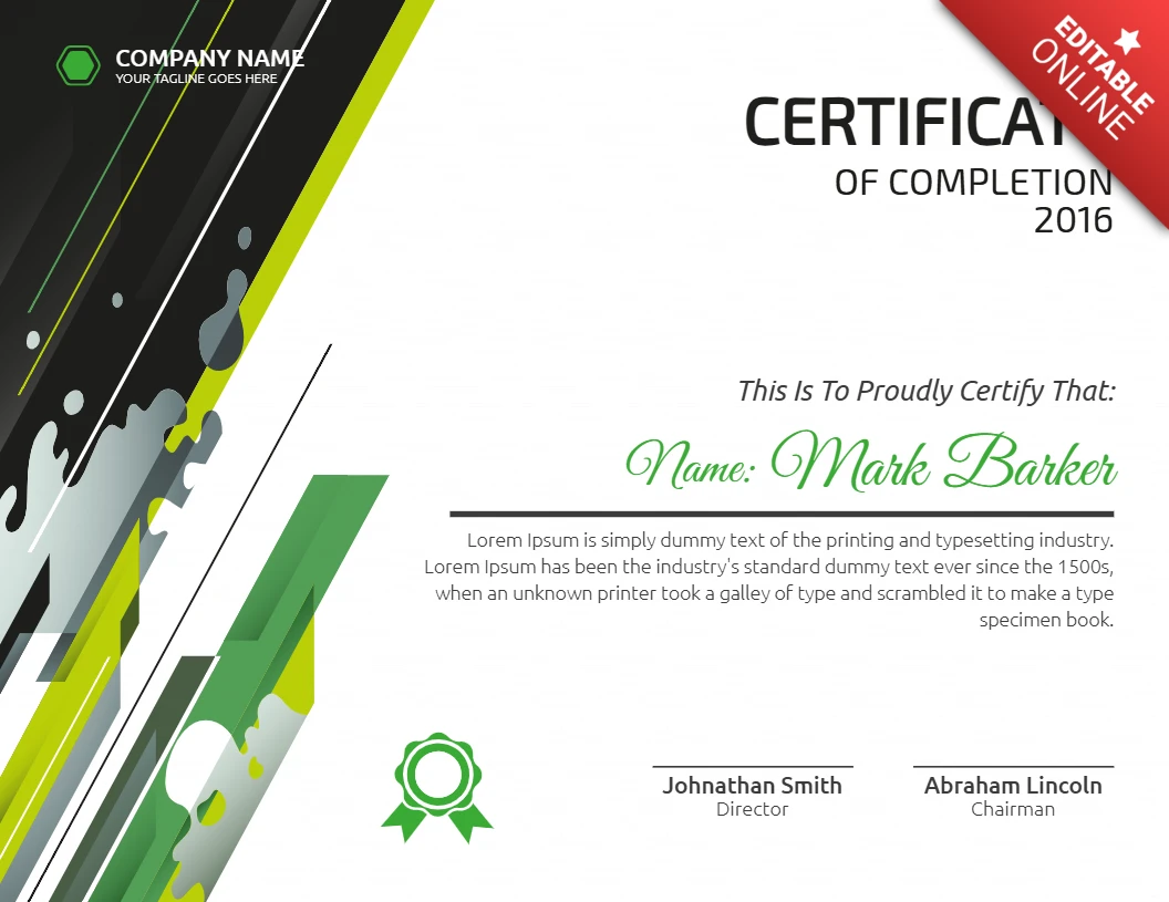 Abstracte moderne professionele zakelijke certificaat post ontwerpsjabloon
