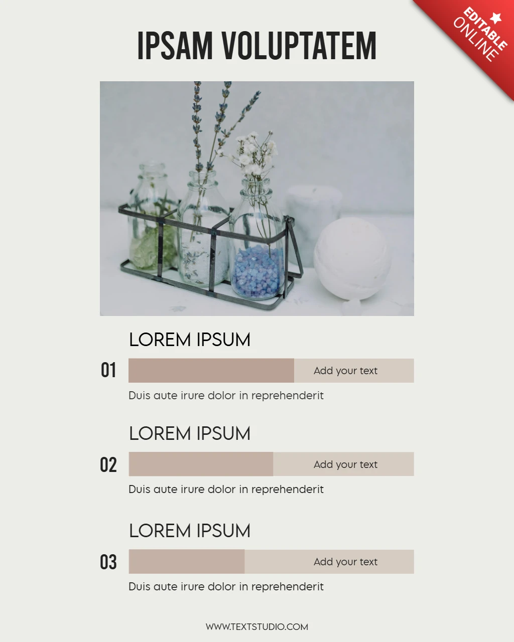 Glass Bottles and Notes Instagram Post Design Template