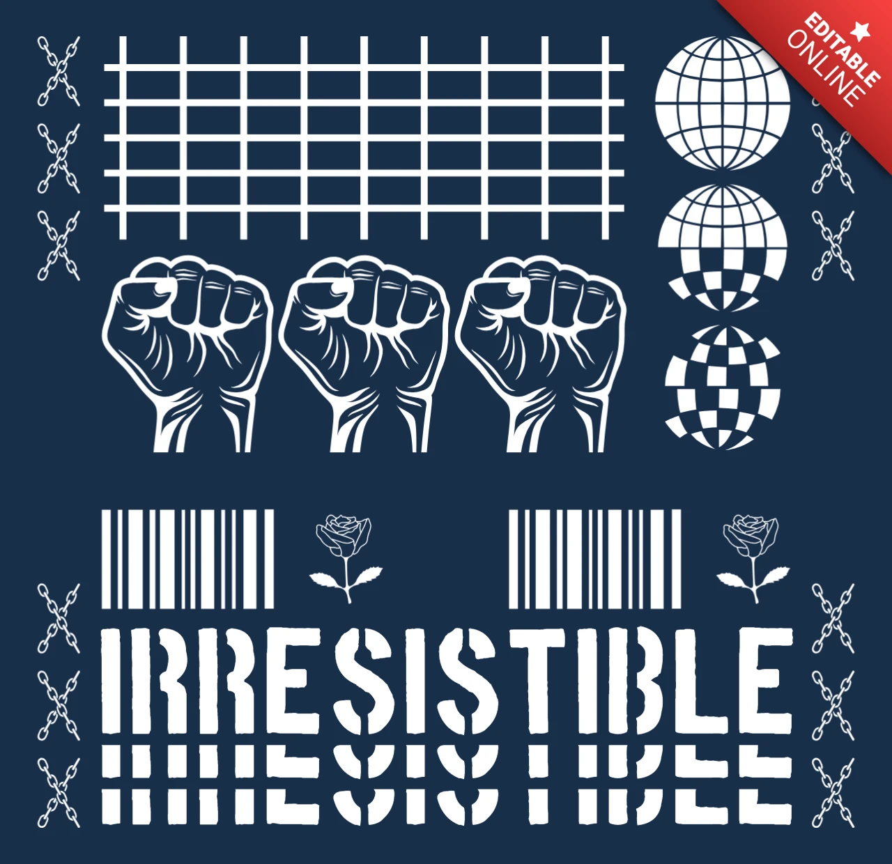 Bold Fist Design Template for Empowering Apparel and Merchandise