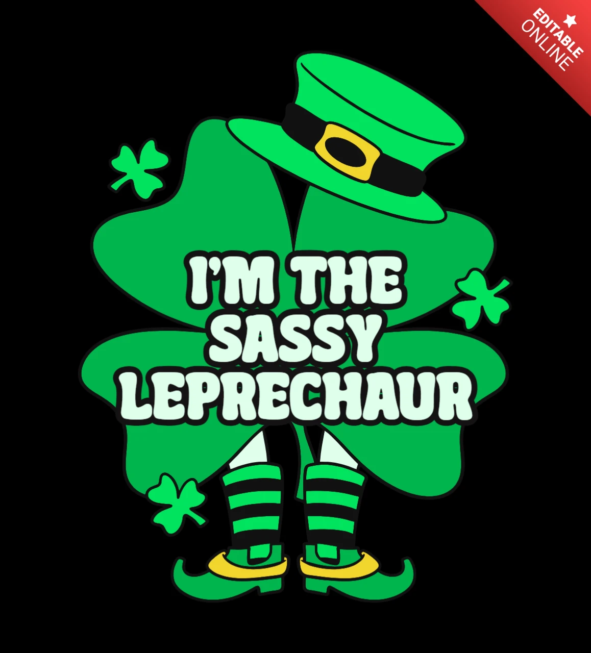 Frecher Leprechaun St. Patrick's Day Designvorlage