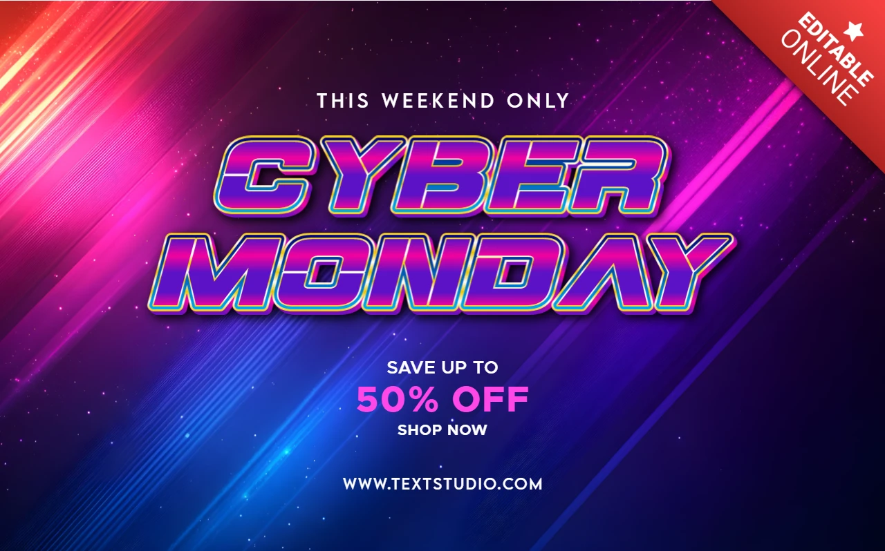 Cyber Montag Verkauf Designvorlage - editierbare Wochenend-Promotion