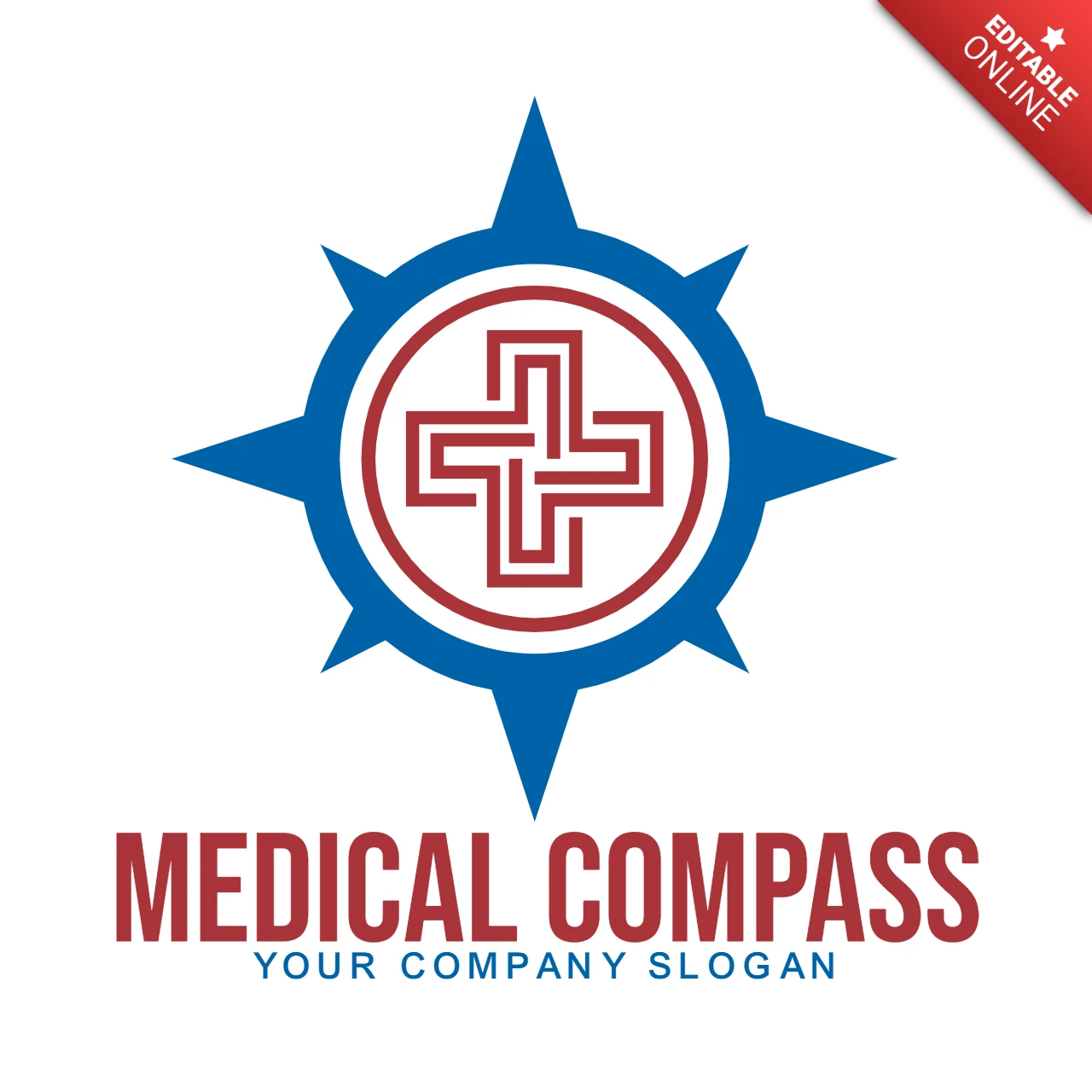 Medical Compass Logo Design Template