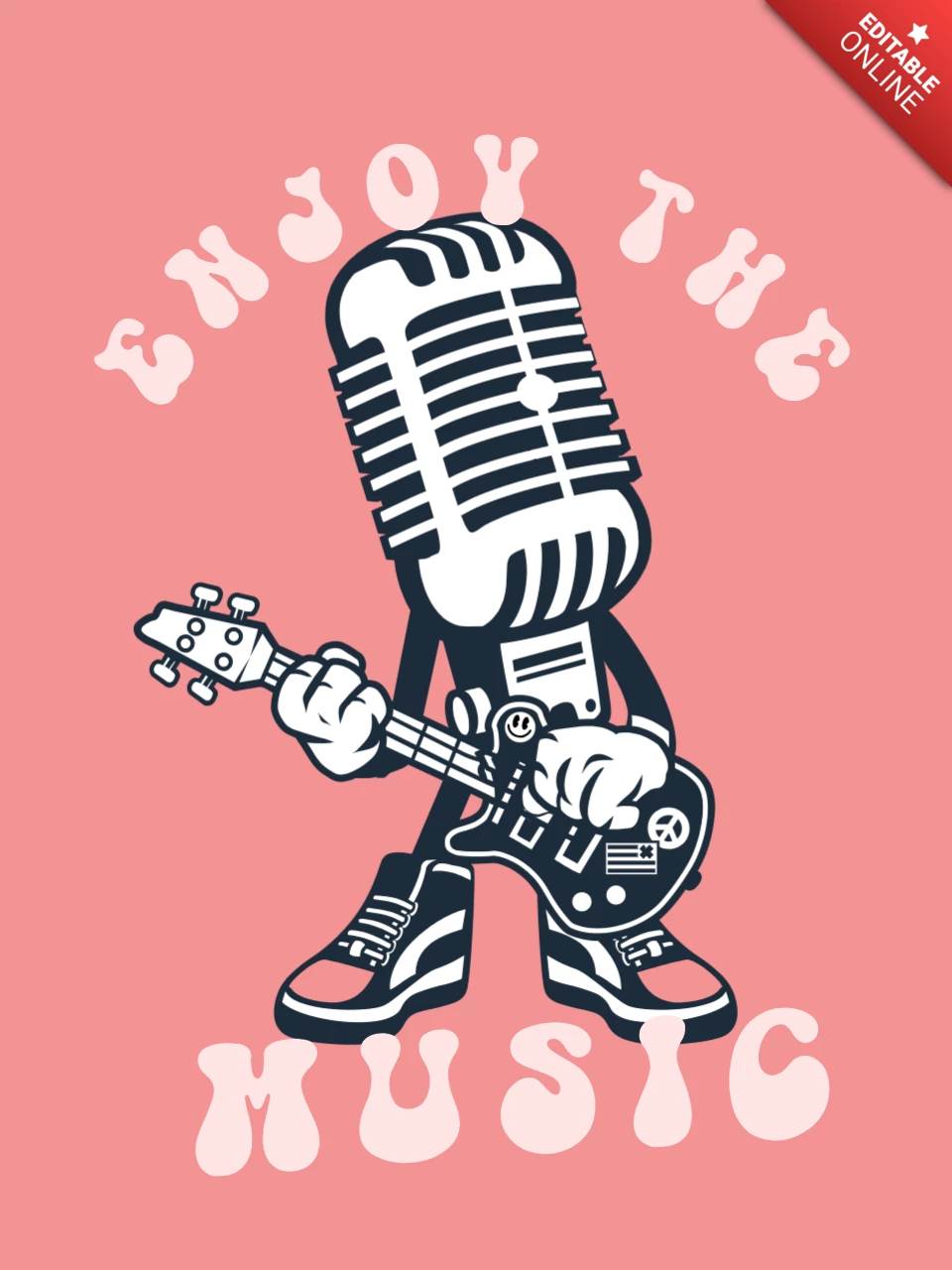 Genießen Sie die Designvorlage für Musik-T-Shirts