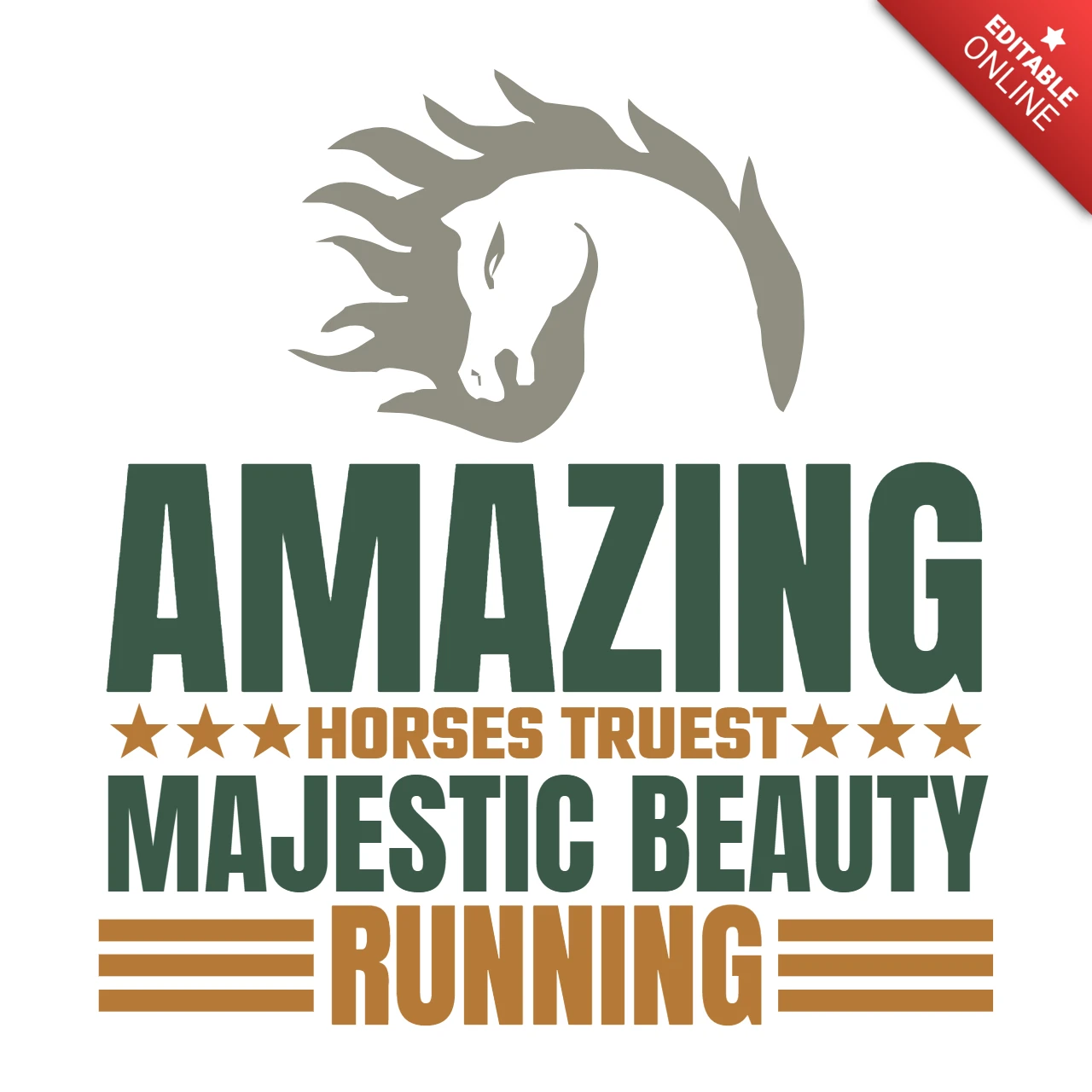 Vintage Western Style Design Template for Equestrian Enthusiasts