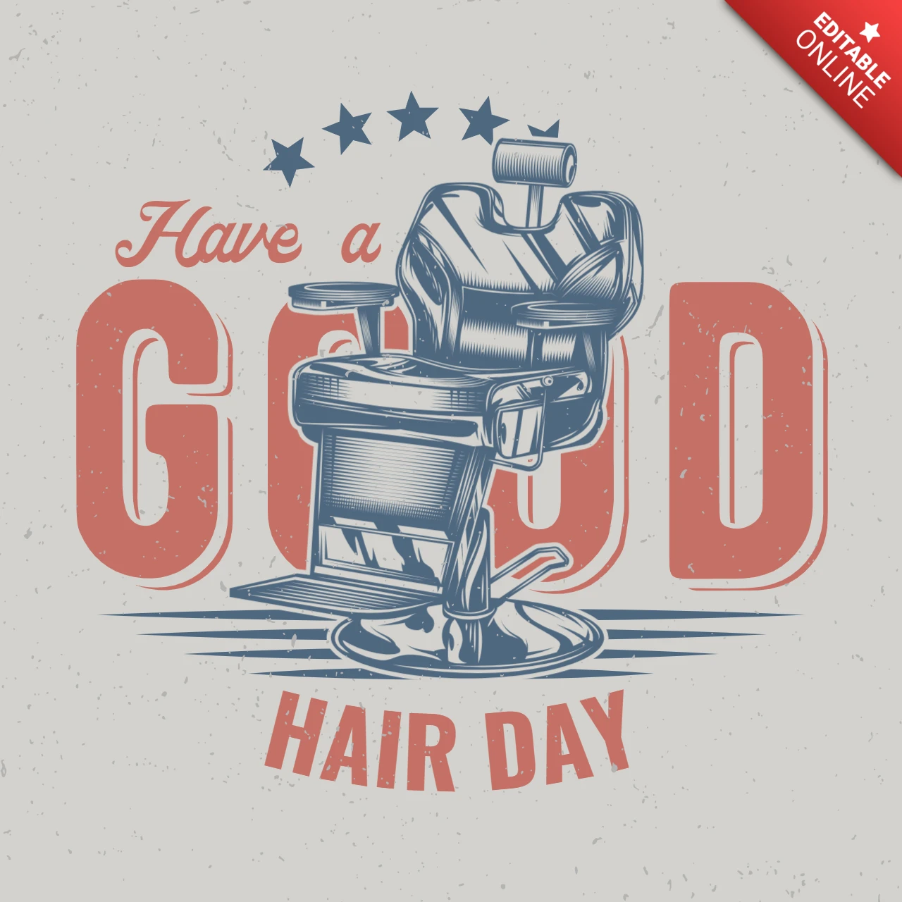 Modelo de design de camiseta de cadeira de barbearia