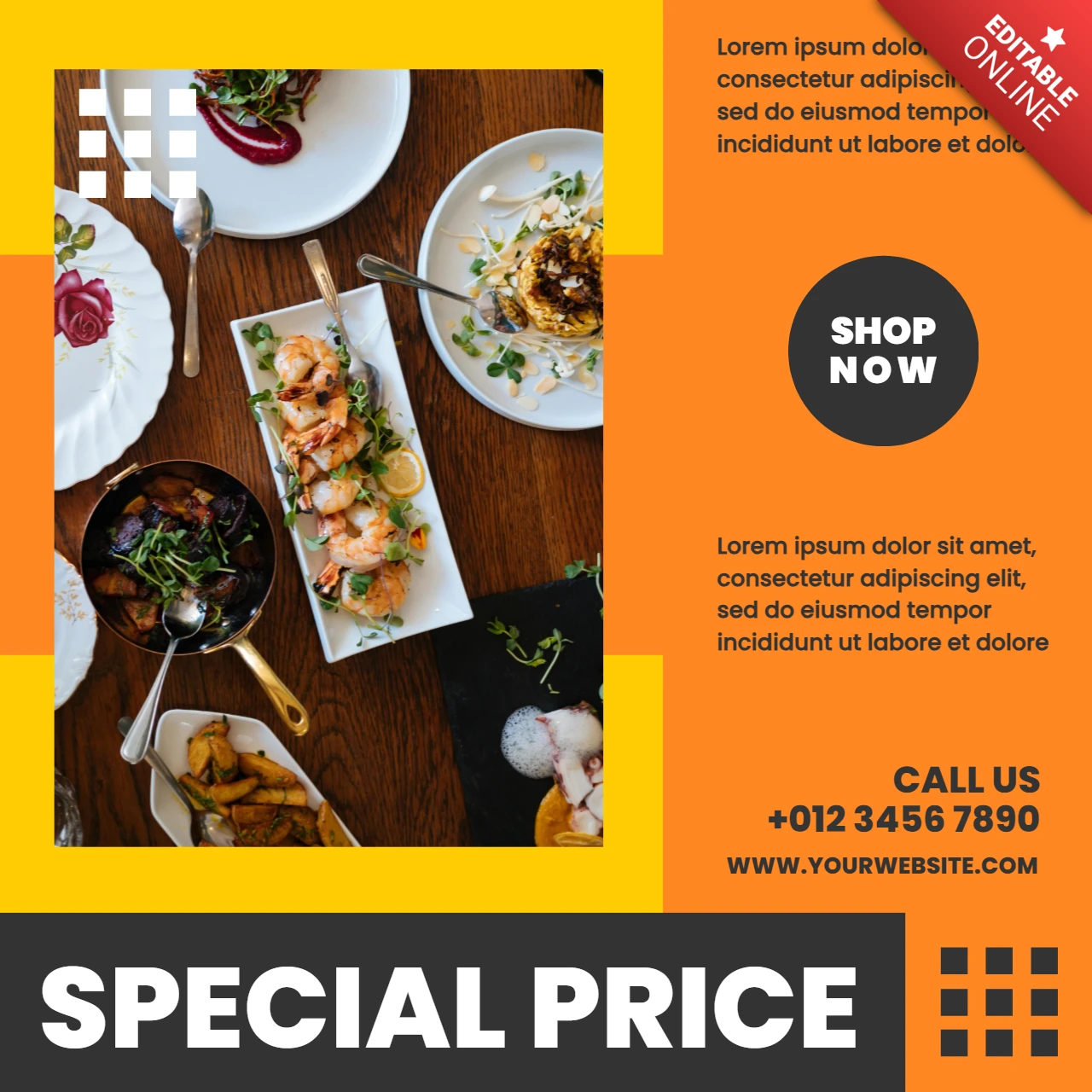 Modelo de design de postagem promocional especial para Instagram