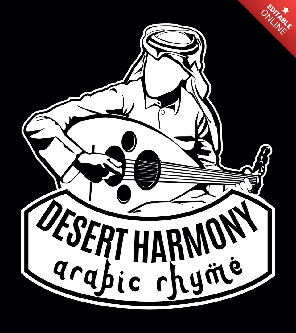 Cheik And Oud Retro T-Shirt Design Template