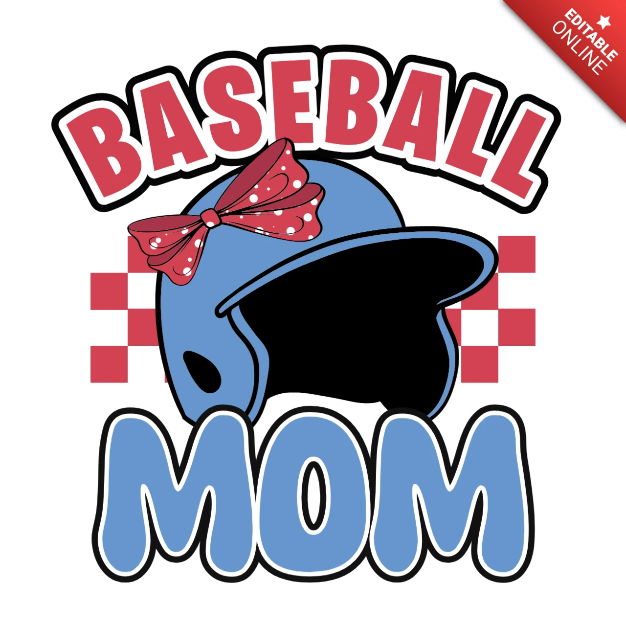 Modèle de t-shirt pour maman de baseball audacieuse, fière et prête pour le jeu avec un style gagnant
