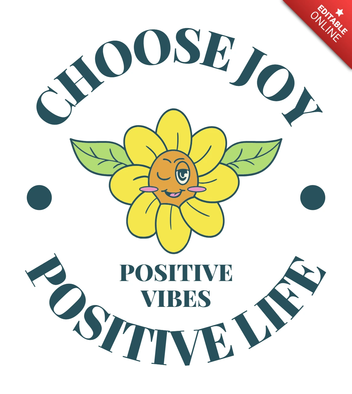 Modello di design floreale giocoso per vibrazioni positive