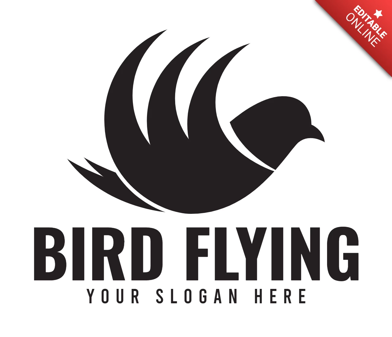 Flying Bird Logo Design Template