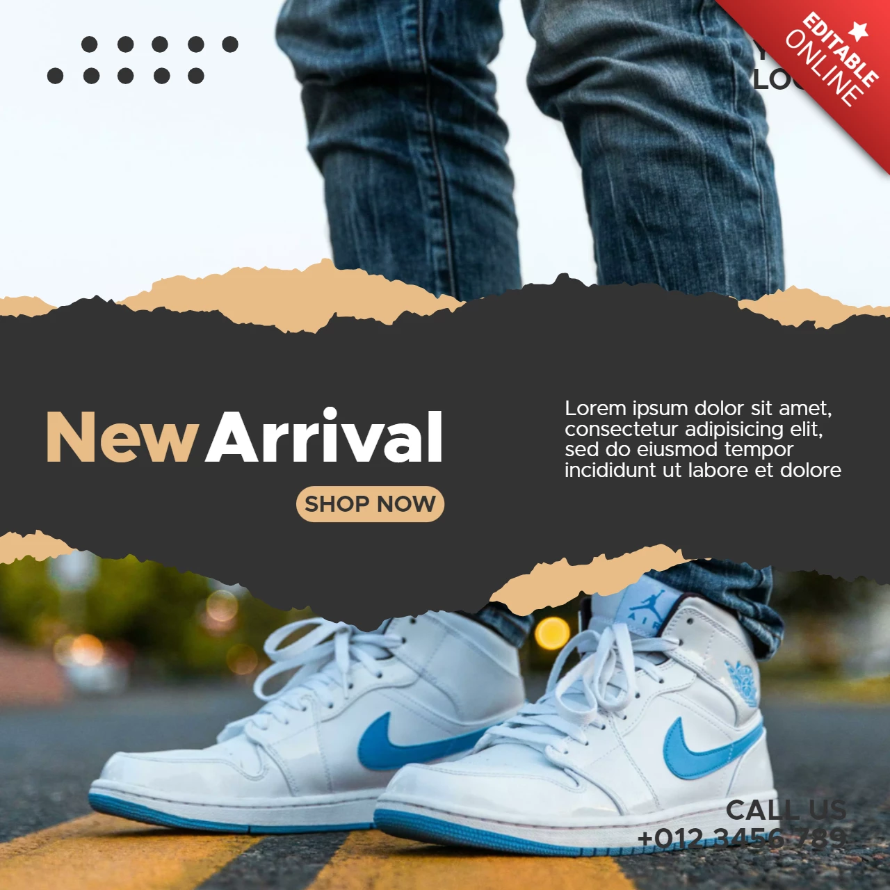 Bannière de vente pour un post instagram design template