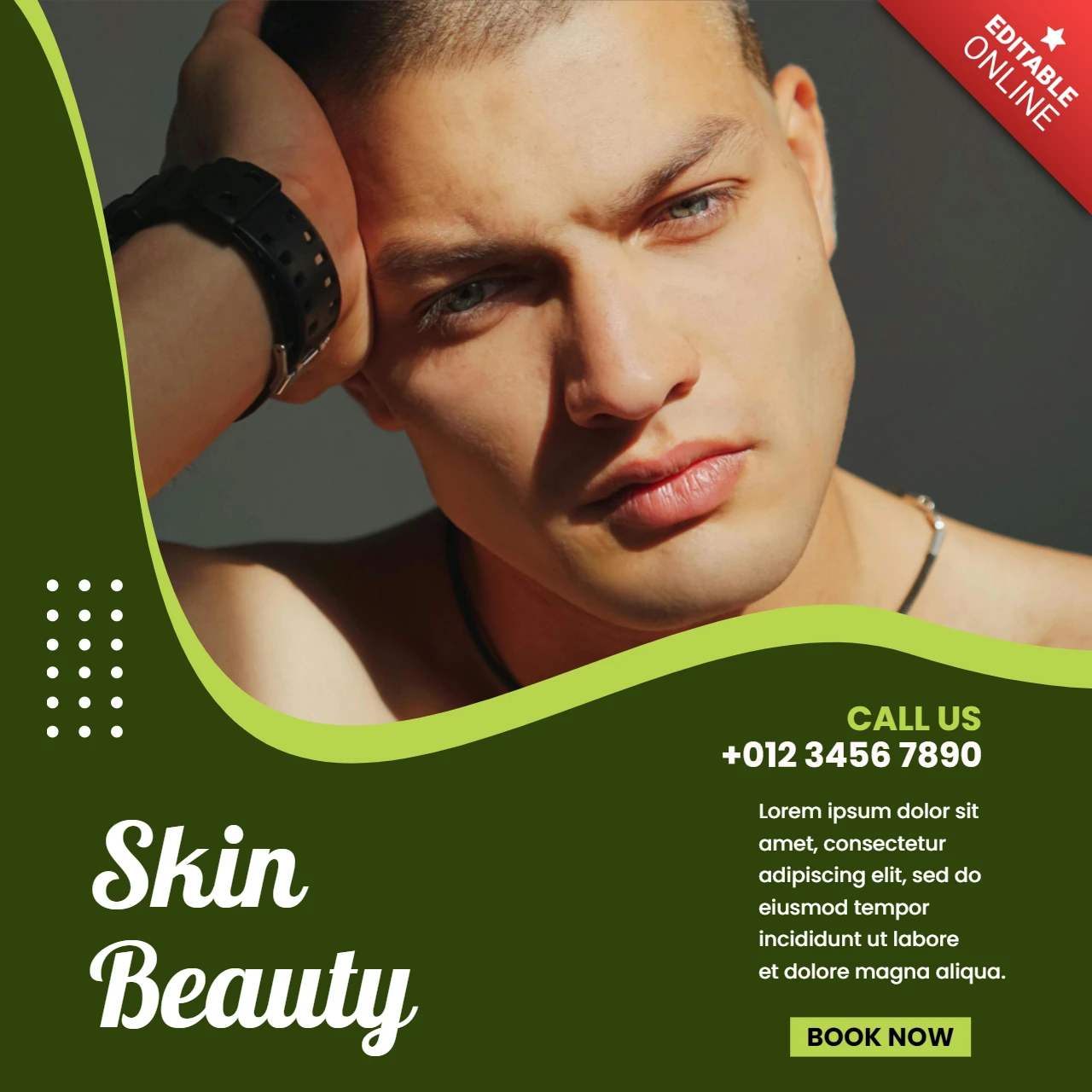 Increíble plantilla de diseño para publicaciones en redes sociales de publicidad de belleza y spa