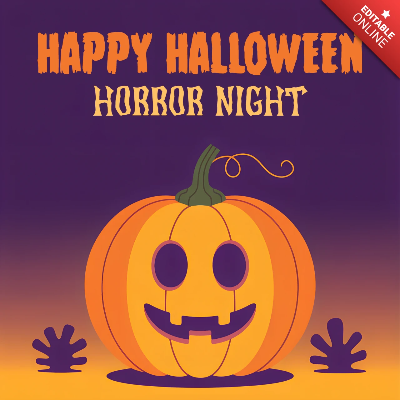 Modelo de design de abóbora de Halloween para convites de festa