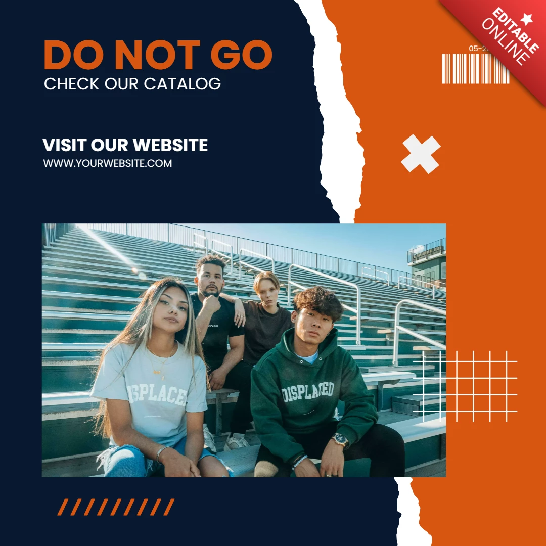 Streetwear fashion store social media post design Vorlage