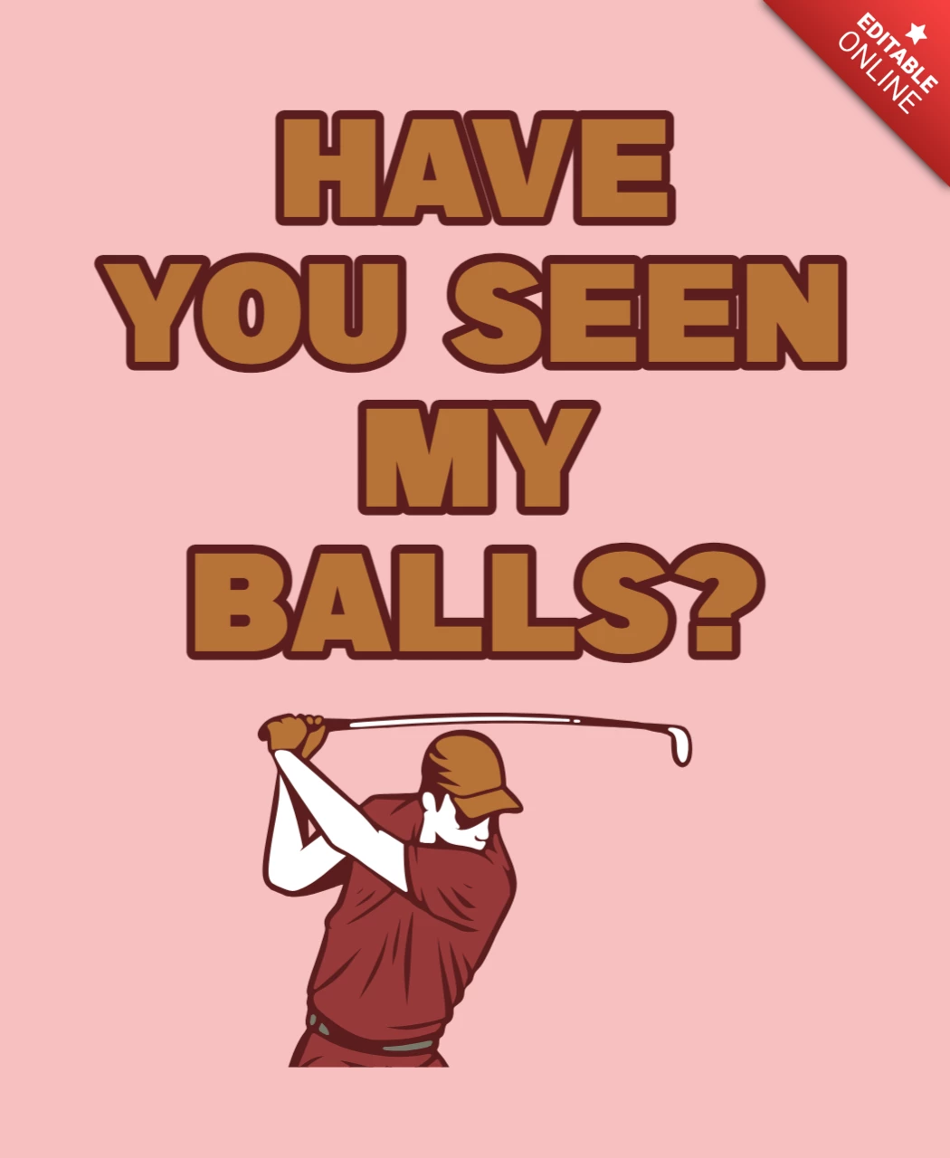 Golfer mann schwingt golf stick vintage t-shirt design vorlage
