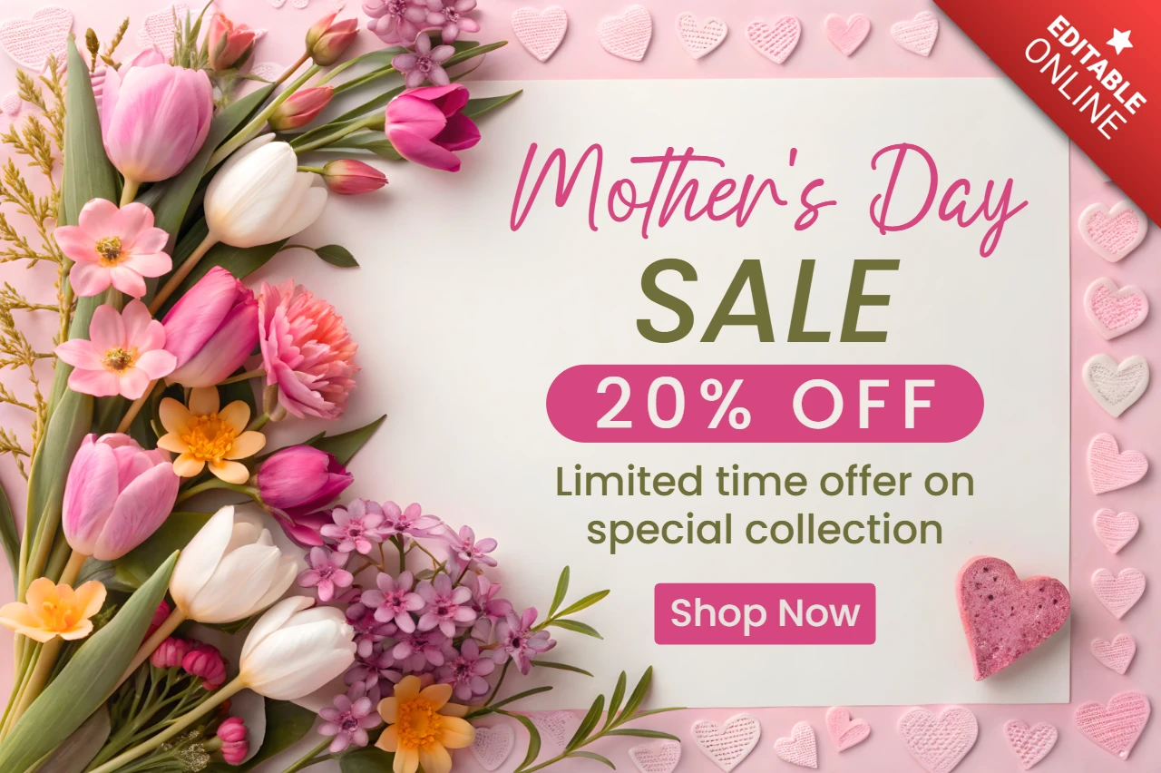Floral Mother’s Day Sale Template – Elegant Design for Special Offers