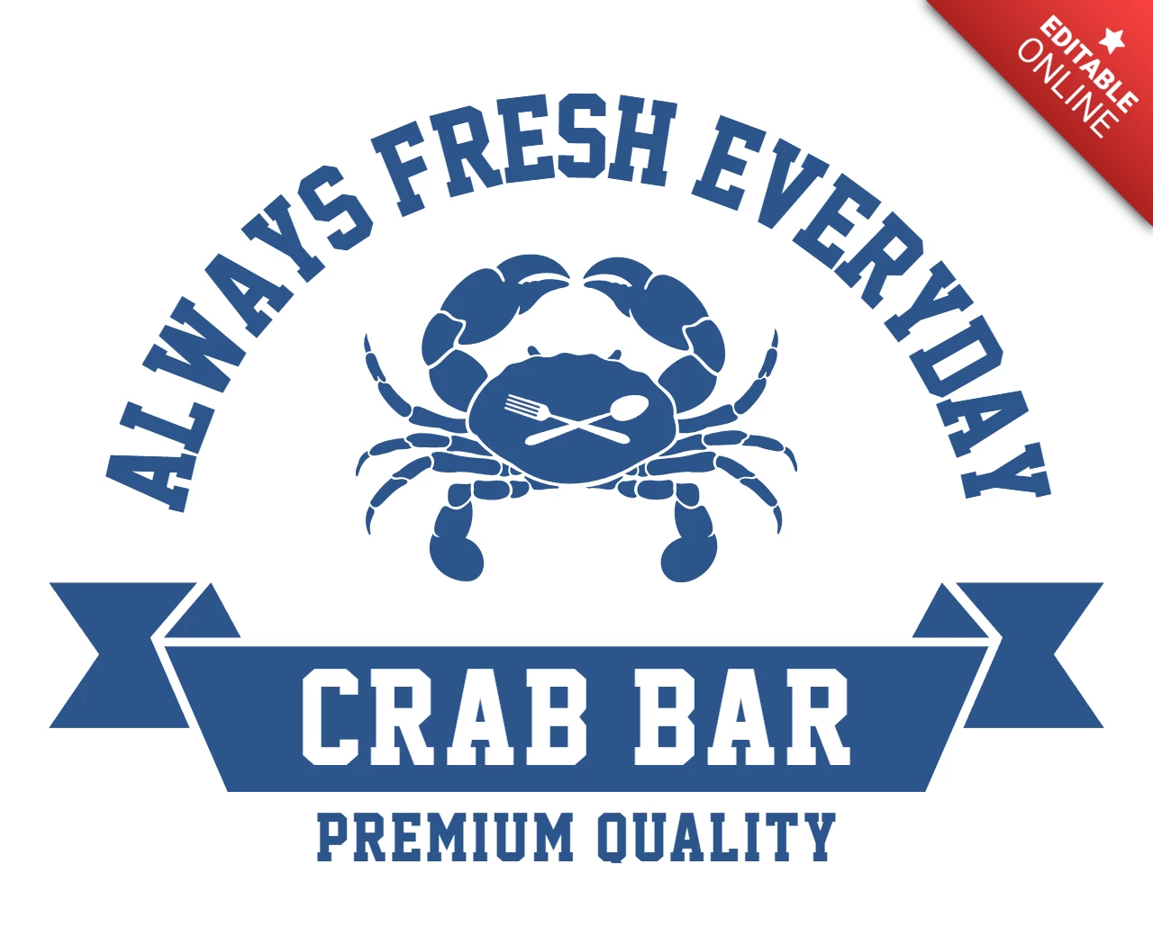 Szablon logo baru z krabami premium