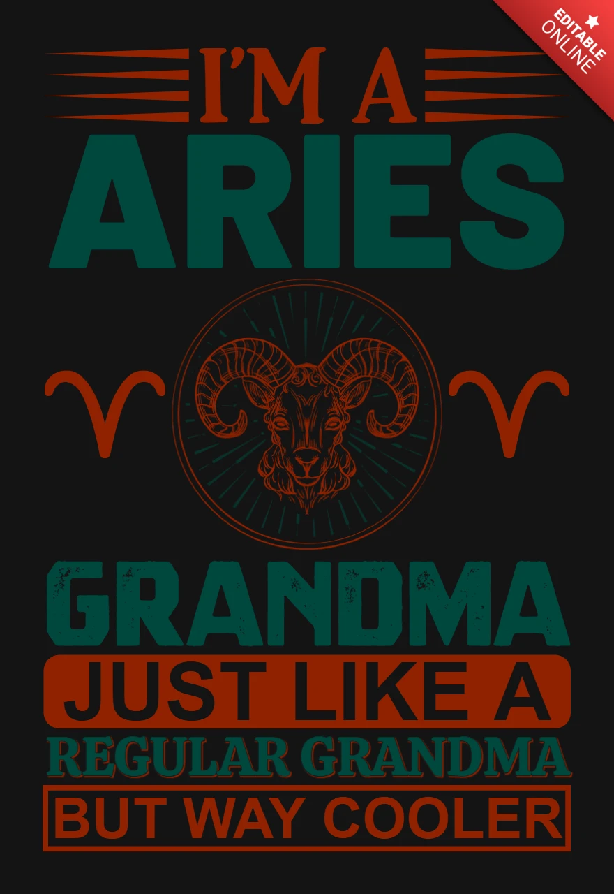 Ich bin ein wies oma sternzeichen t-shirt design vorlage