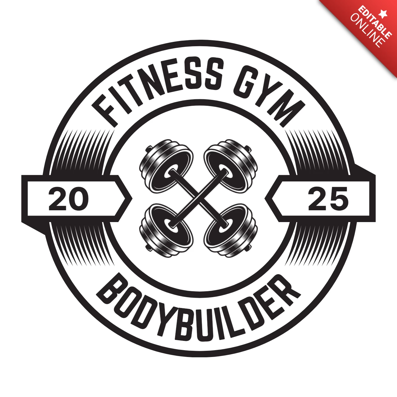 Fitnessstudio logo entwurfsvorlage