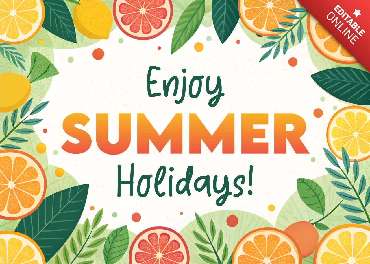 Summer Citrus Design Template for Vibrant Holiday Promotions