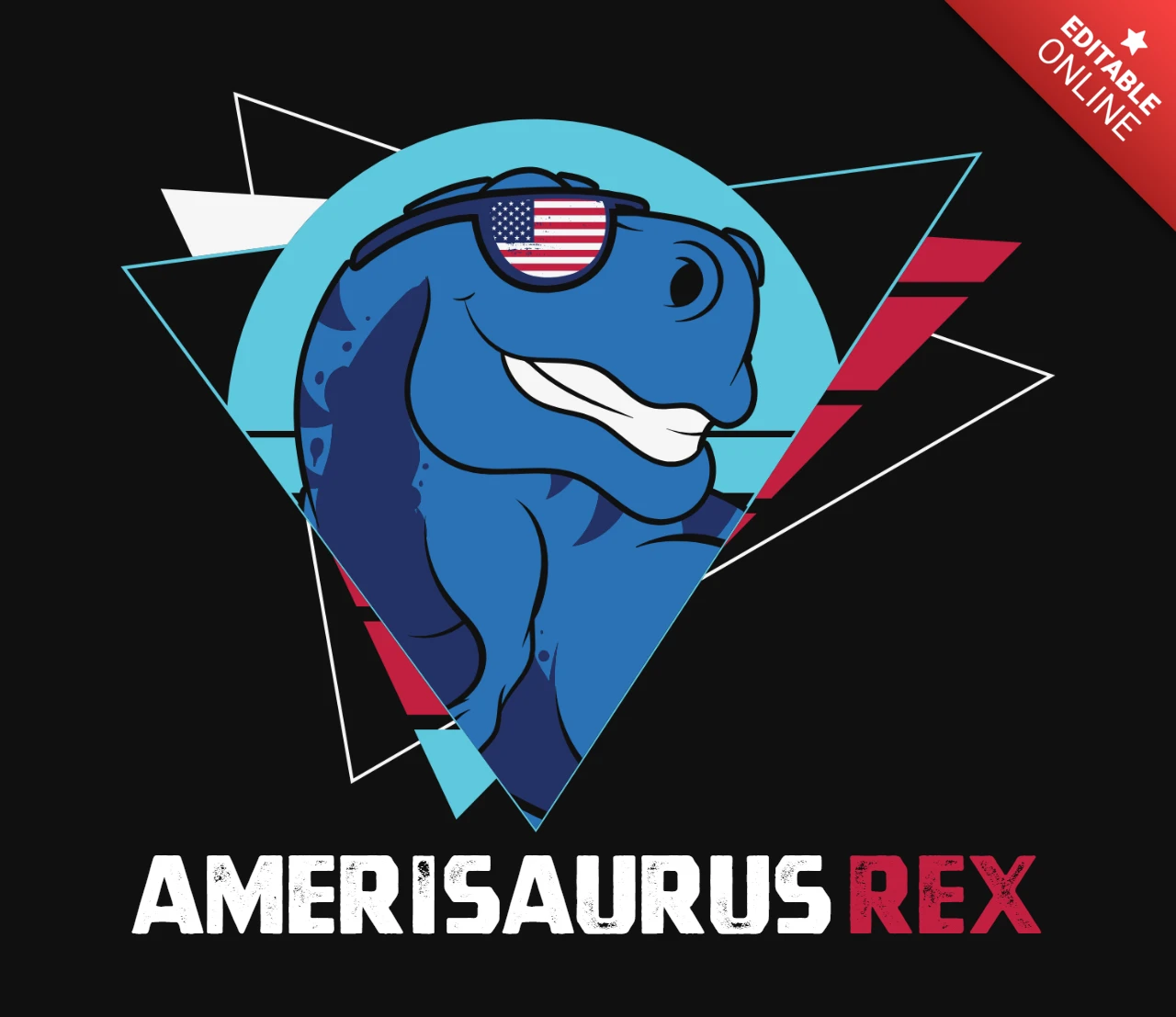 Dinosaurier amerisaurusrex t-shirt design vorlage