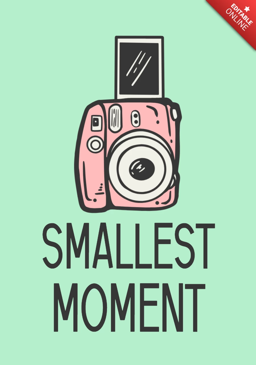 Smallest Moment With Camera Vintage T-shirt Design Template