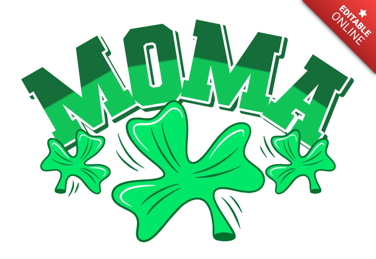 St. Patrick's Day groene klavertje ontwerp sjabloon voor t-shirts