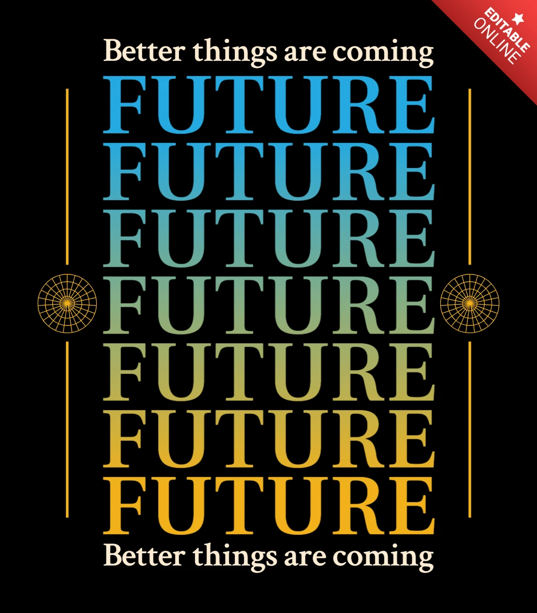 Template di design tipografico colorato per poster motivazionali
