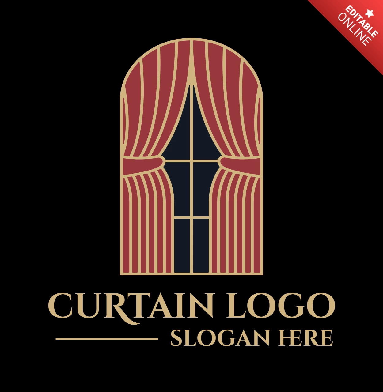 Modello di progettazione del logo della tenda