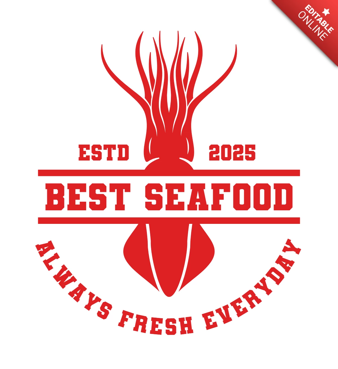 Best Seafood Logo Design Template