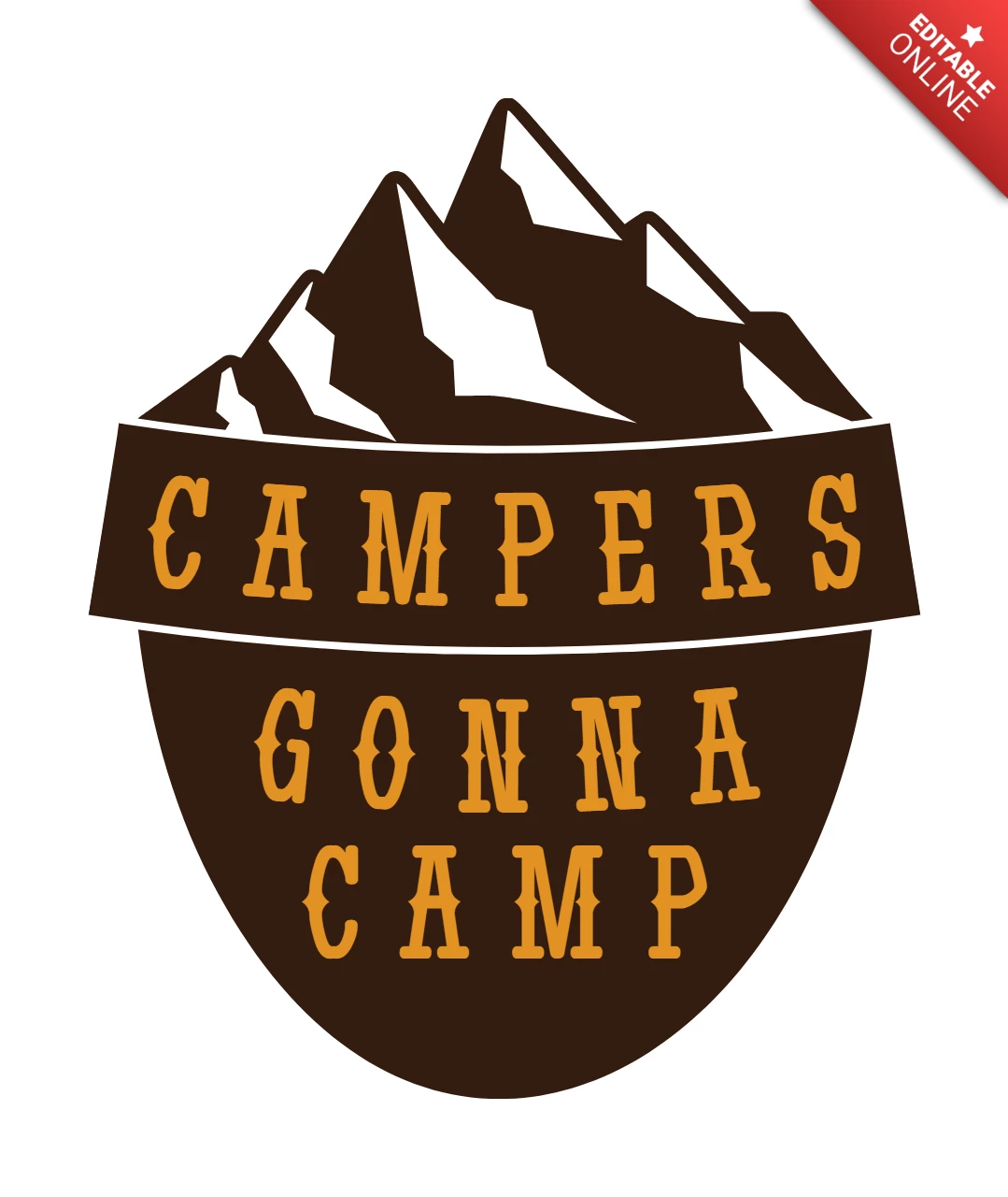 Campers Gonna Camp Badge Template Design