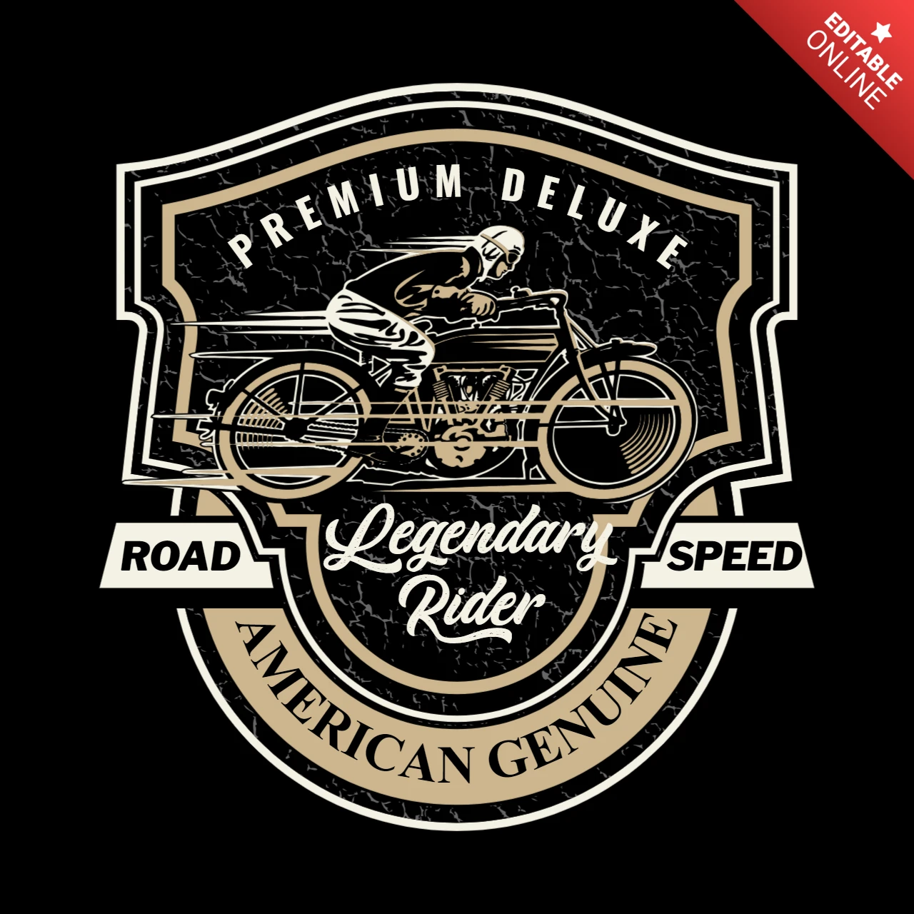 Modelo de design de camiseta de cavaleiro lendário americano