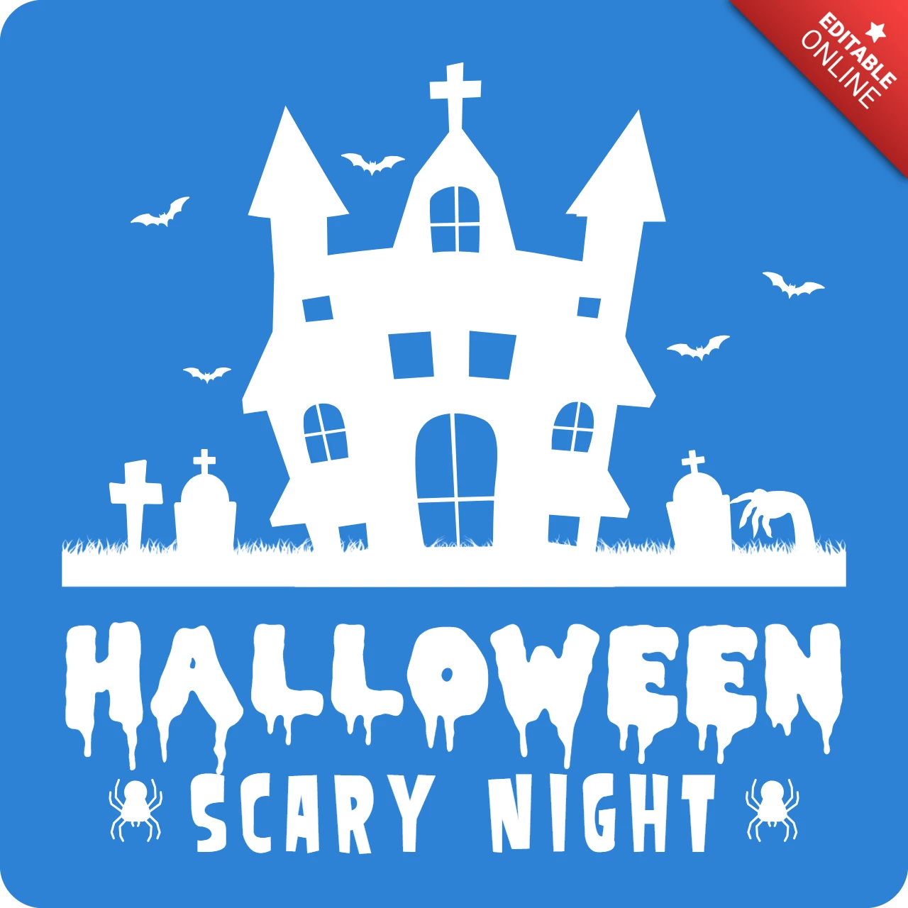 Halloween Scary Night Poster Design Template