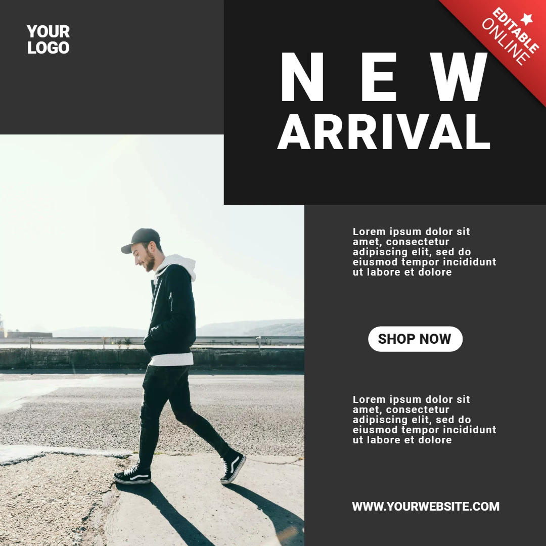 New Arrival Menswear Instagram Post Design Template