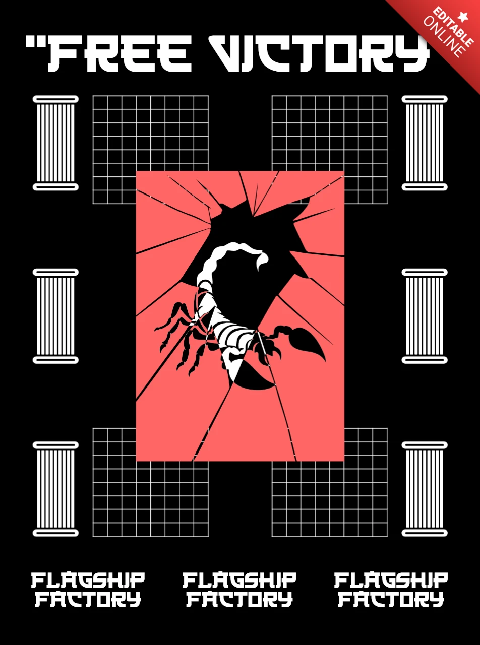 Scorpion Graphic Design Template for Apparel and Merchandise