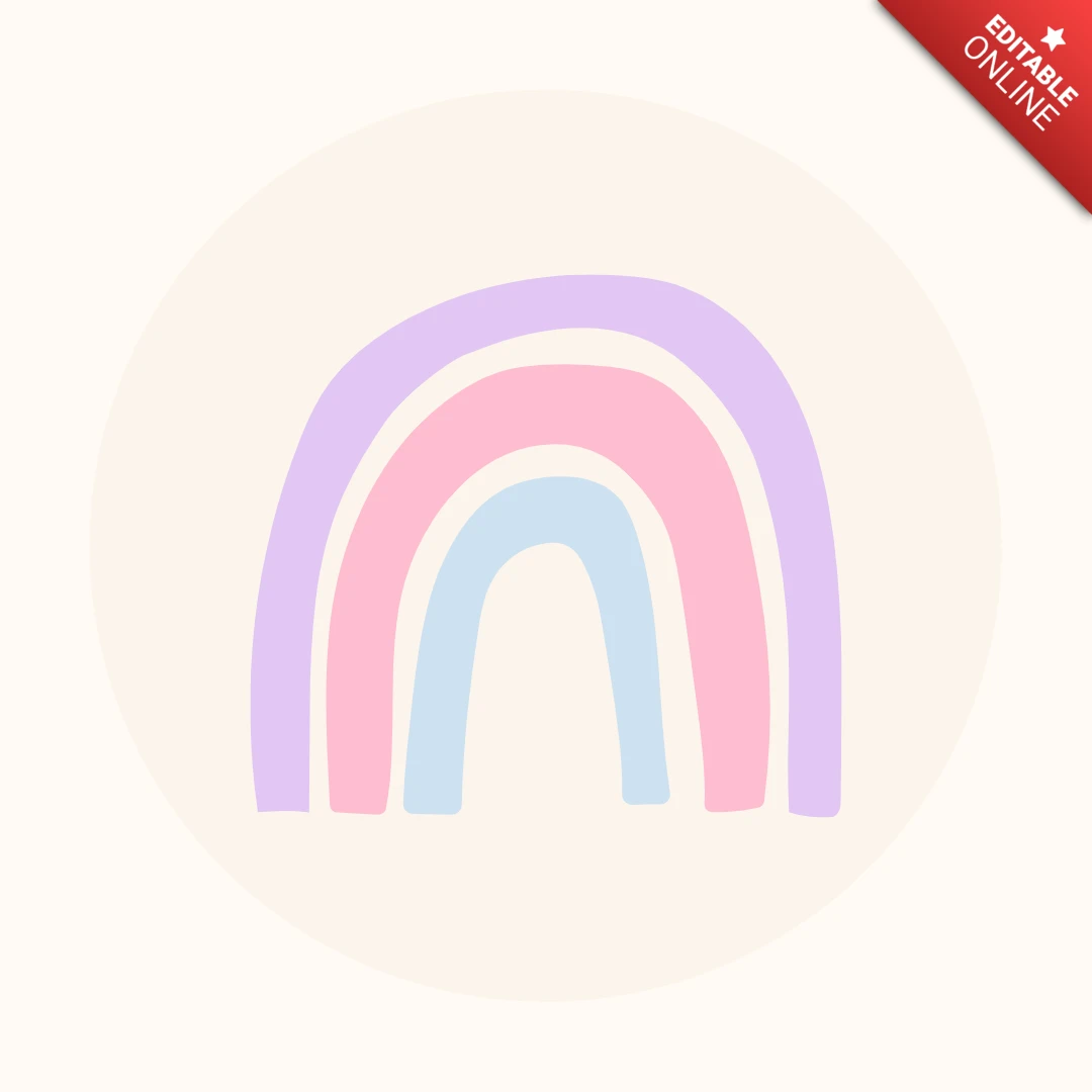Modelo de design de capa de destaque de história do Instagram em arco-íris
