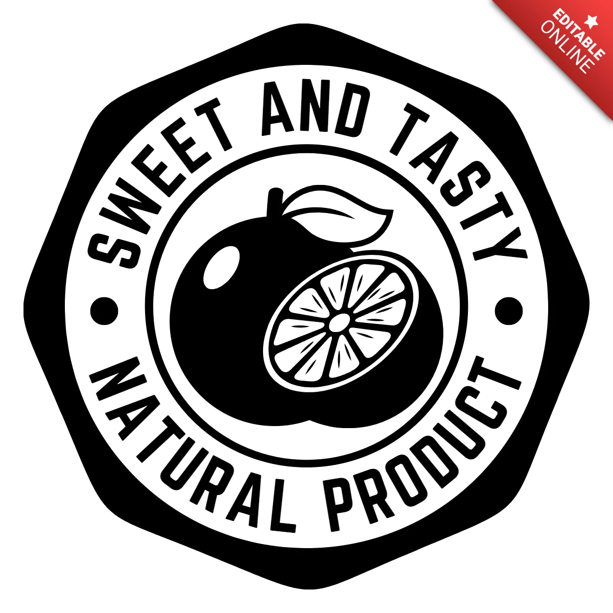 Sweet And Tasty Natural Product Logo Design Template