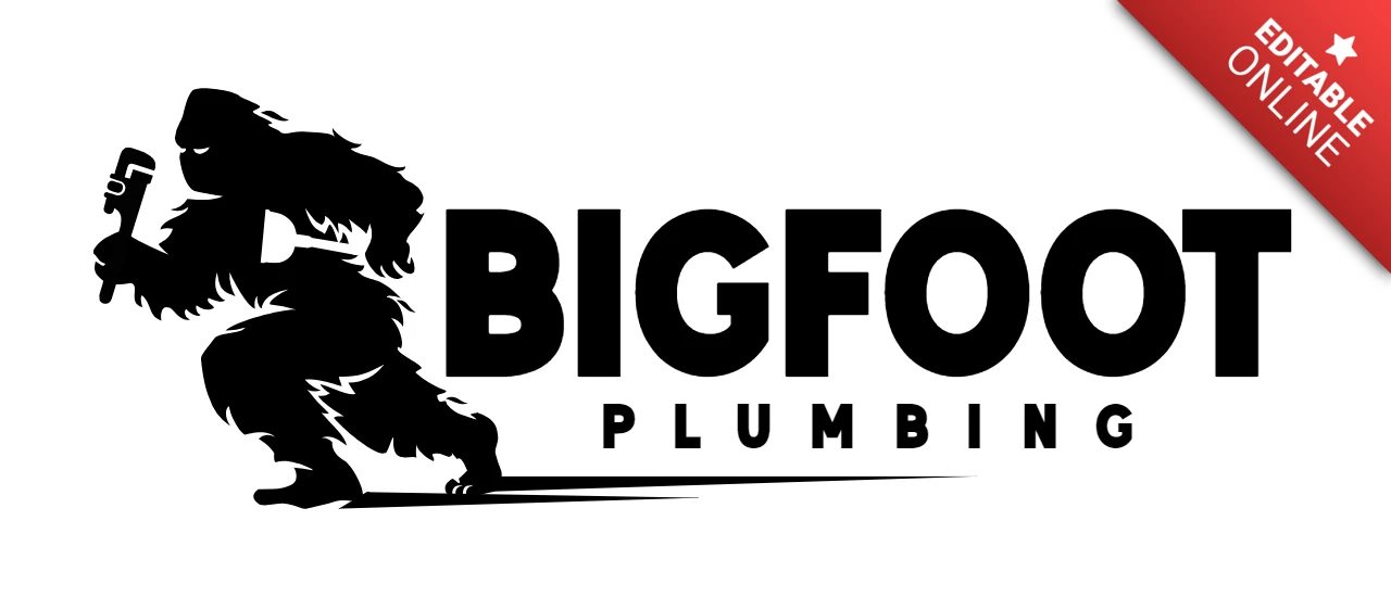Bigfoot Plumbing Logo Design Template