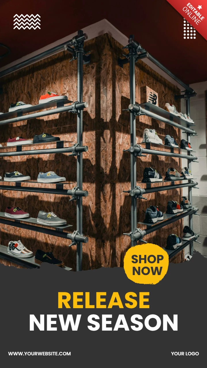 Turnschuhe verkauf banner social media geschichte post design vorlage