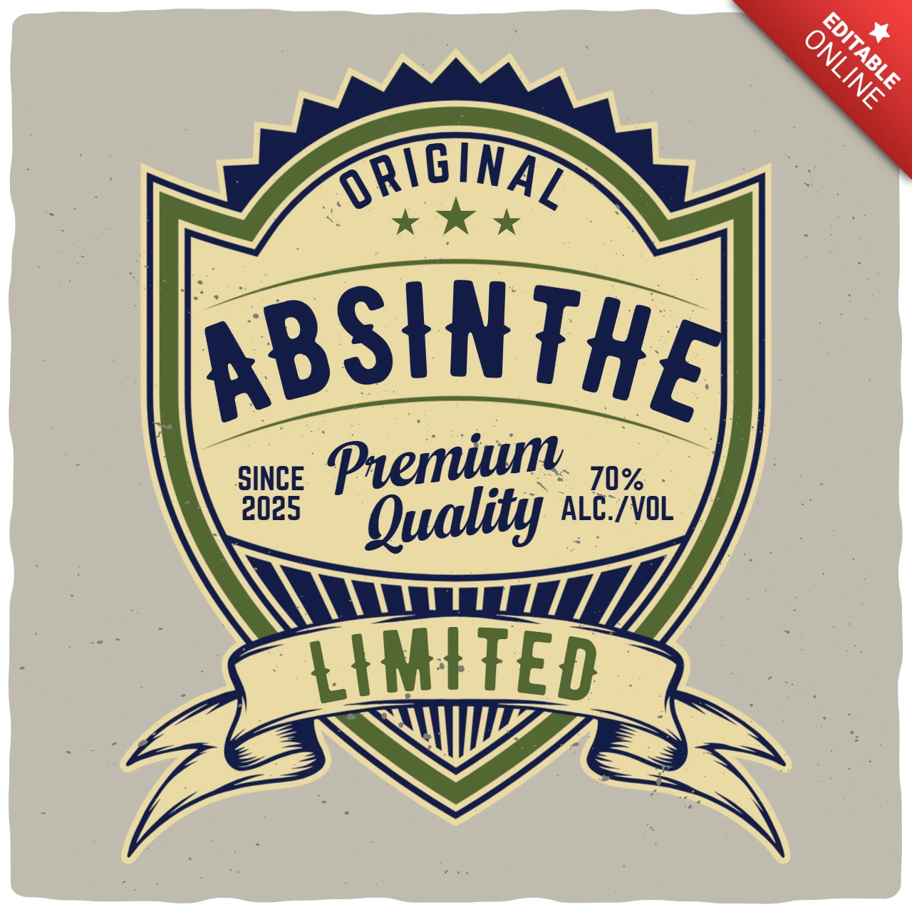 Retro original absinthe t-shirt design vorlage