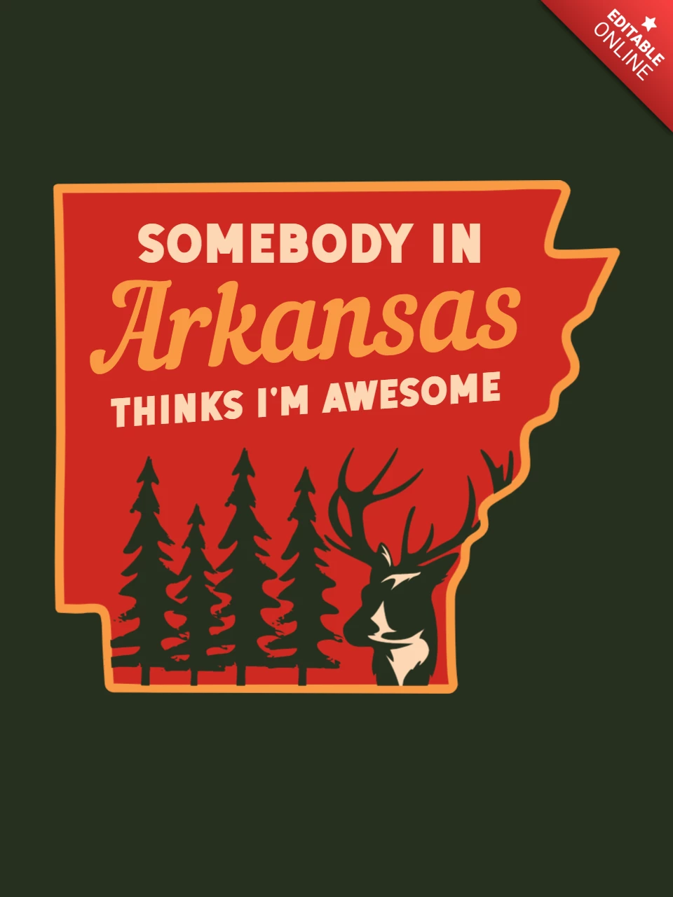 Arkansas US State T-shirt Template Design