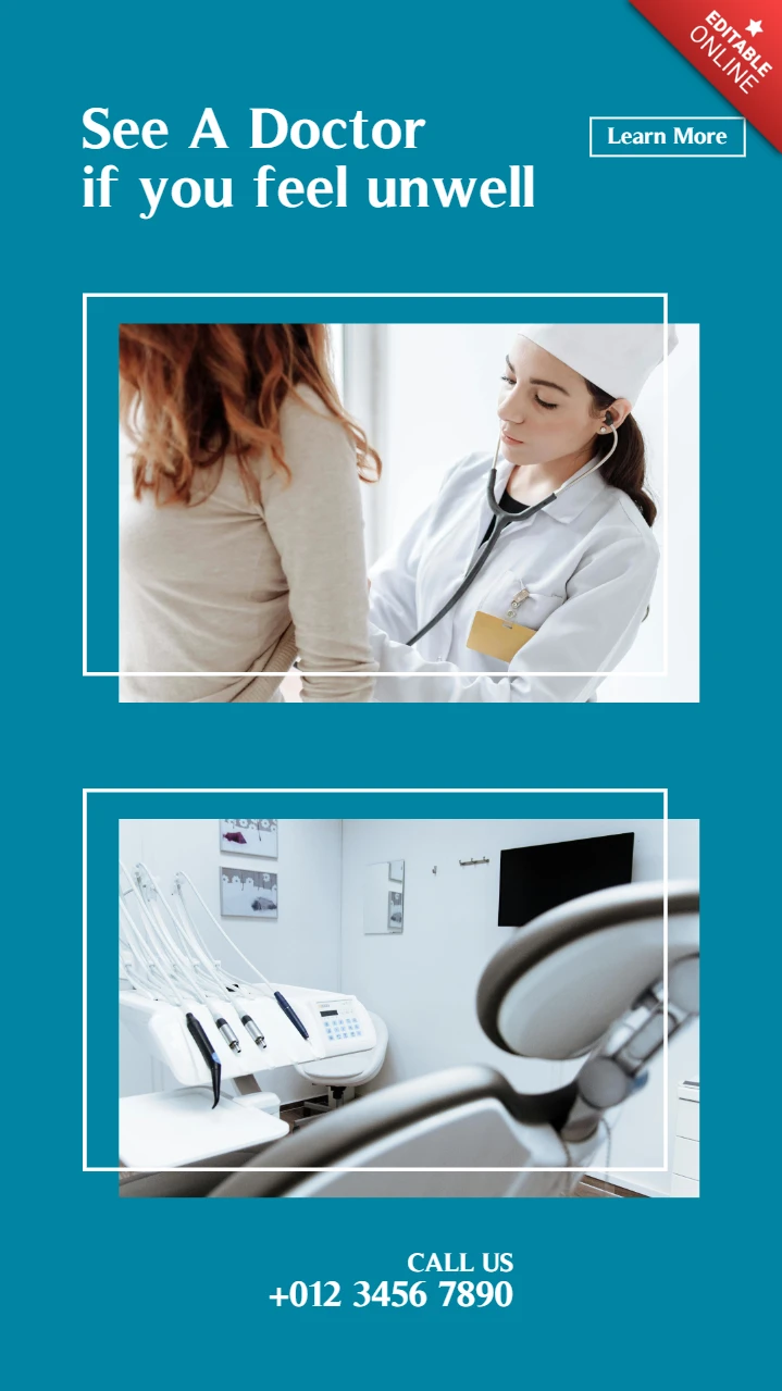 Modèle de conception de publication d'histoire Instagram promotionnelle médicale accrocheuse
