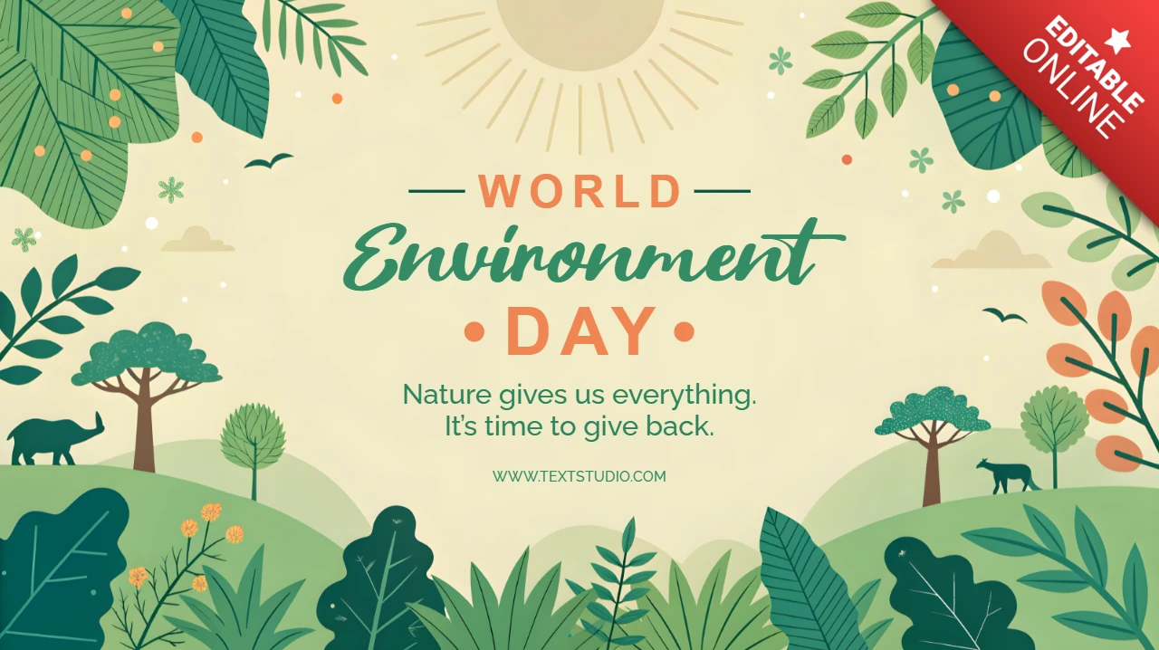 Nature-Themed Design for World Environment Day Template