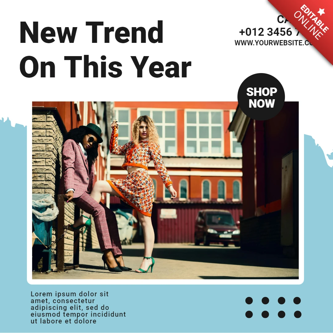 Plantilla de diseño de publicación de Instagram de venta de moda y estilo