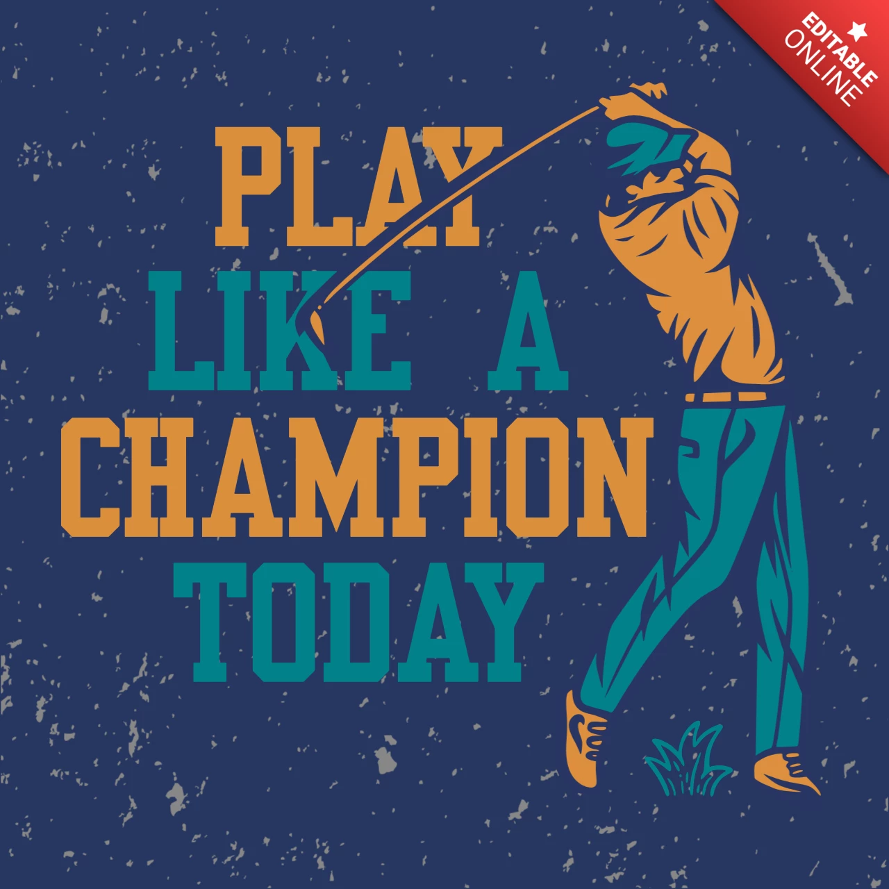 Play Like A Champion Hockey Vintage Poster Design Template